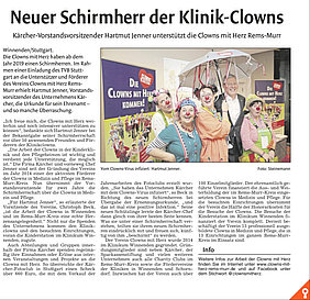 Erster Schirmherr der Clowns mit Herz Rems-Murr 